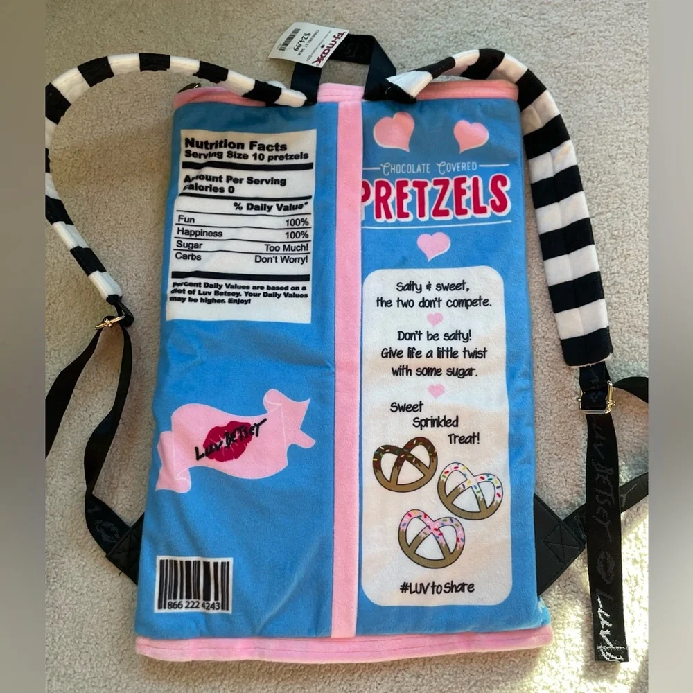 Betsey Johnson Chocolate Covered Pretzels backpack